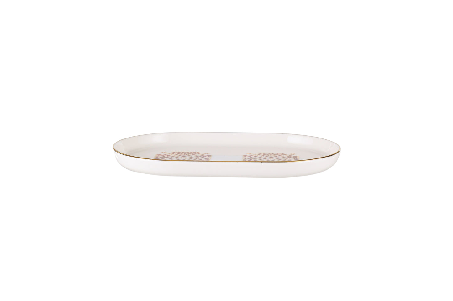 Arabesque Oval Plate - Red