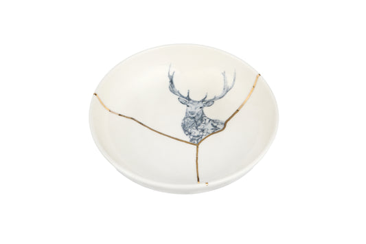 Kintsugi-Inspired Spirits Bowl - Deer