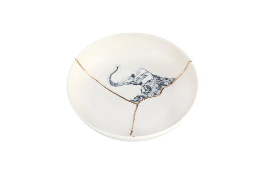 Kintsugi-Inspired Spirits Bowl - Elephant