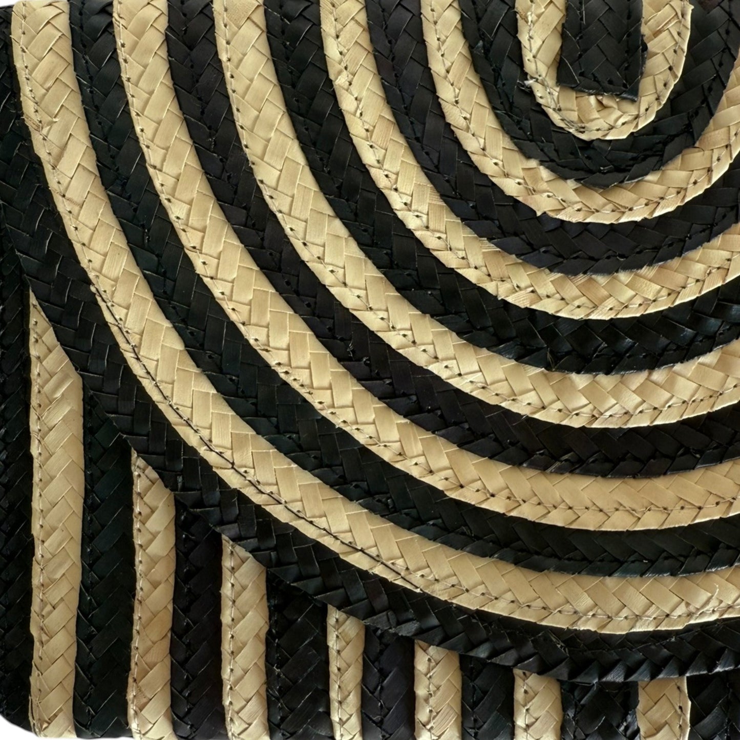 Sophia Palm Clutch - Striped