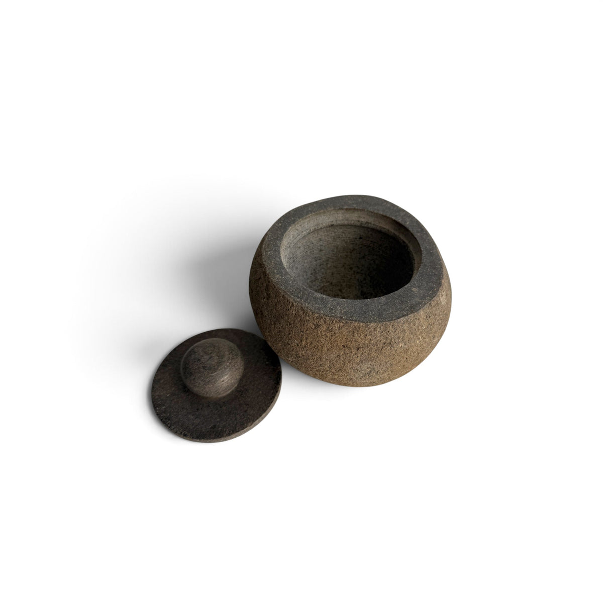 River Stone Lidded Vessel