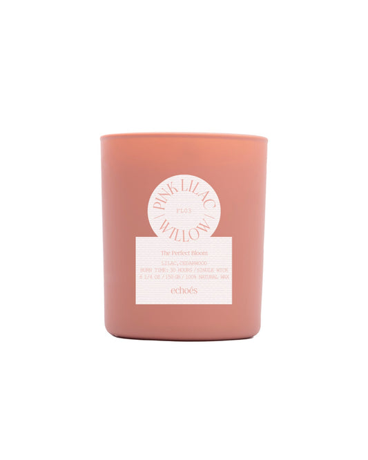 Pink Lilac & Willow - Small Size Natural Candle
