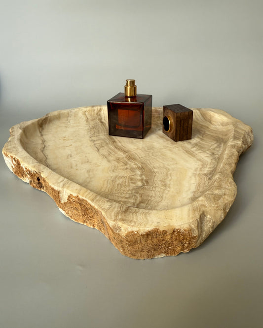 Natural Onyx Sculptural Tray