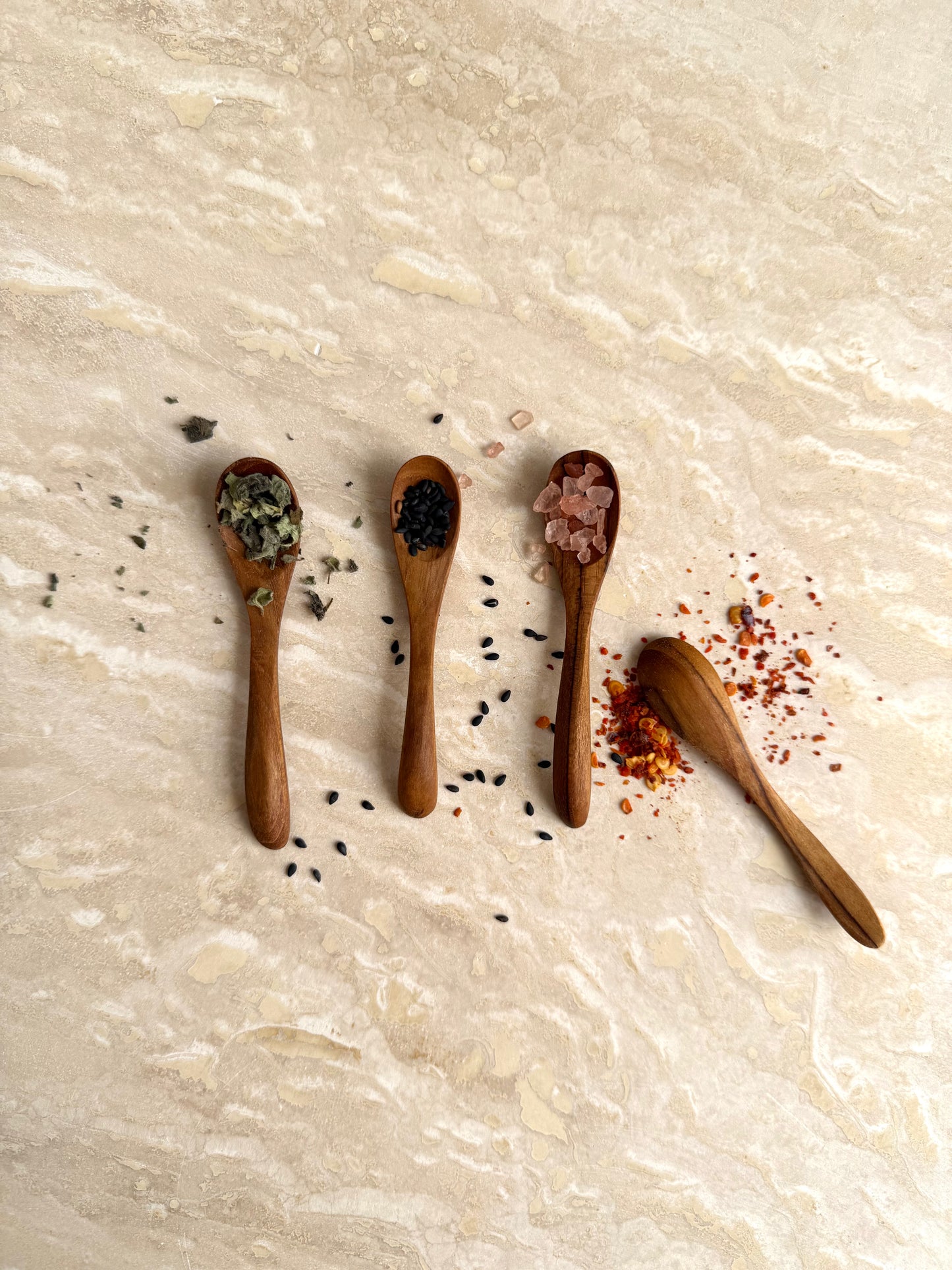Petite Teak Wood Spice Spoon