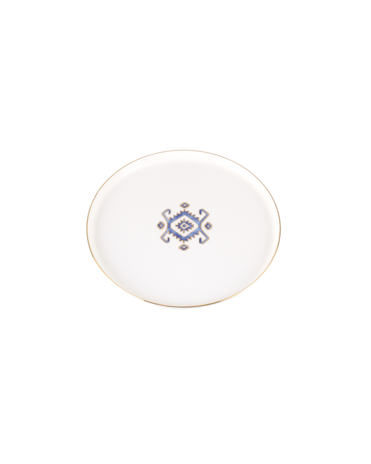 Arabesque Medallion Flat Plate - Blue
