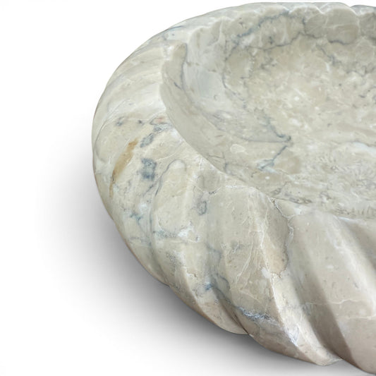 Cream Marble Offering Dish