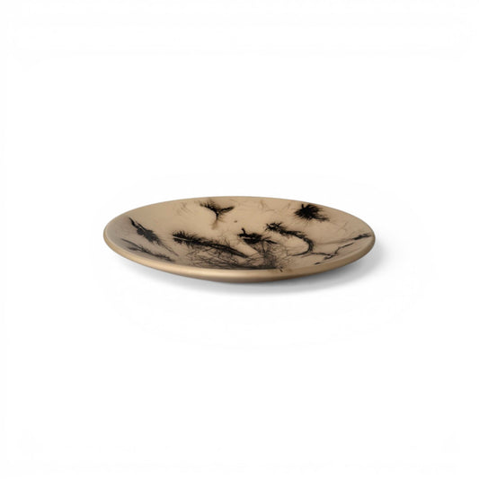 Raku Feather Bowl
