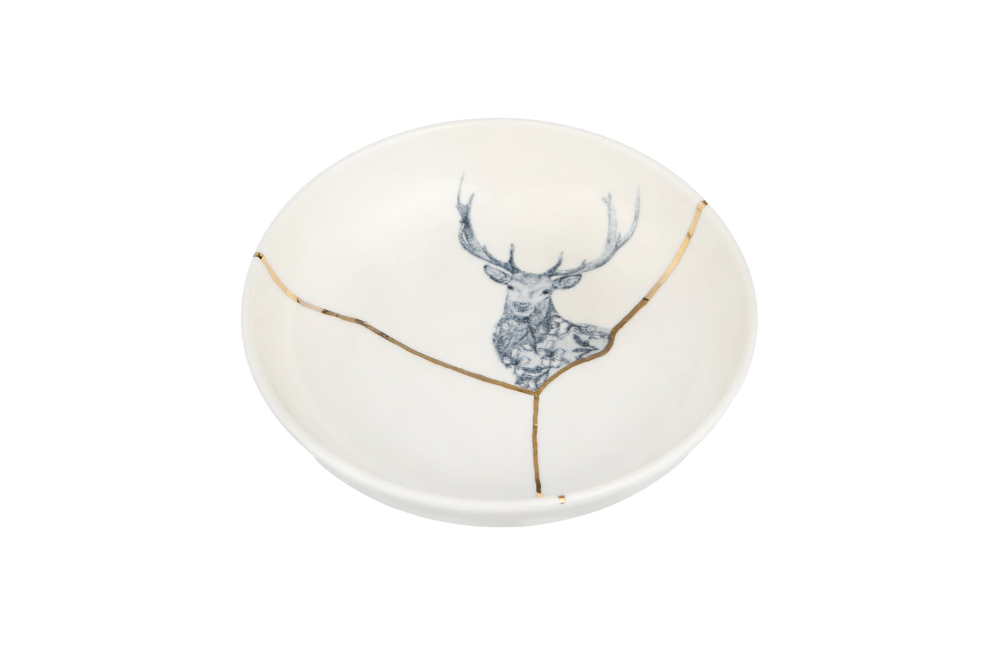 Kintsugi-Inspired Spirits Bowl - Deer