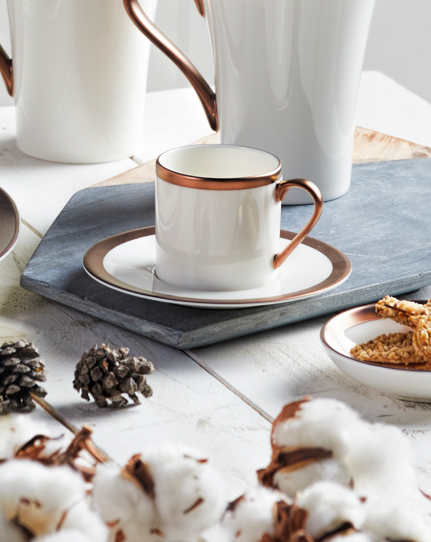 Copper Line Coffee Cups - Set of 2