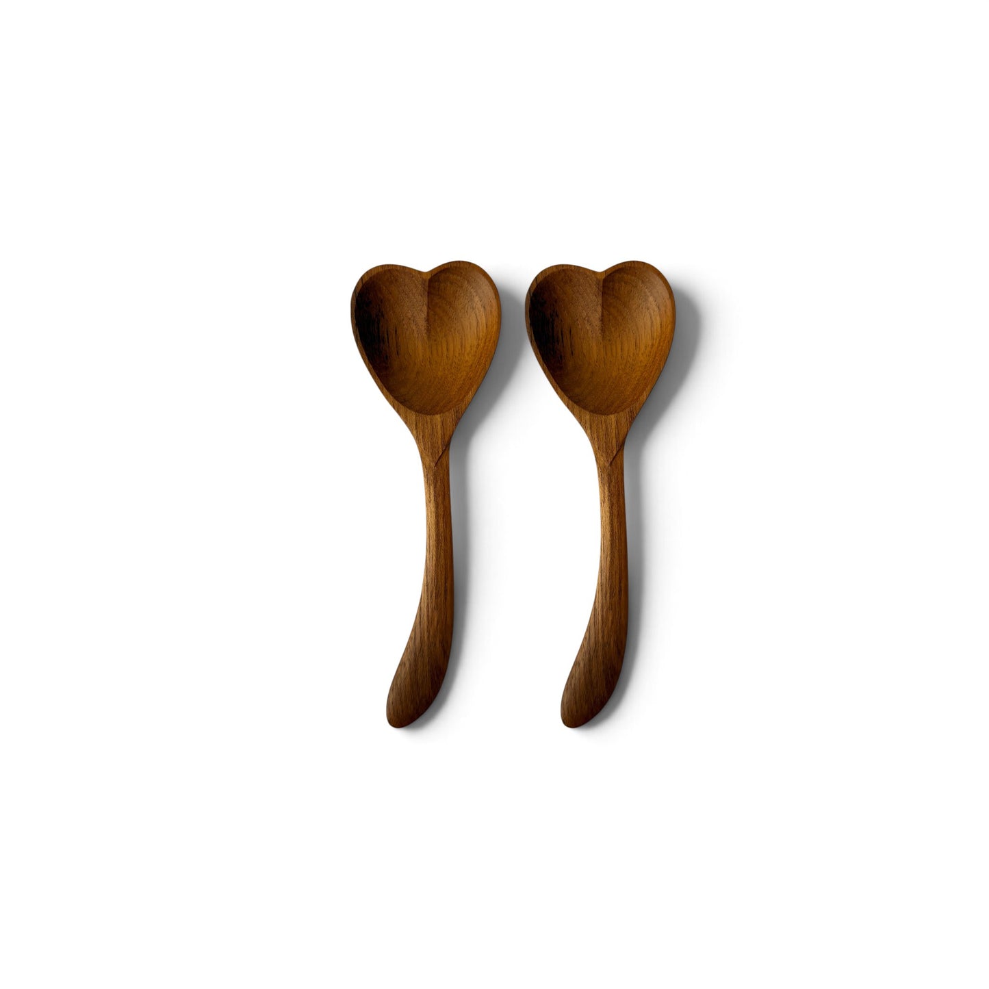 Curved Heart Teak Spoon (Set of 2)