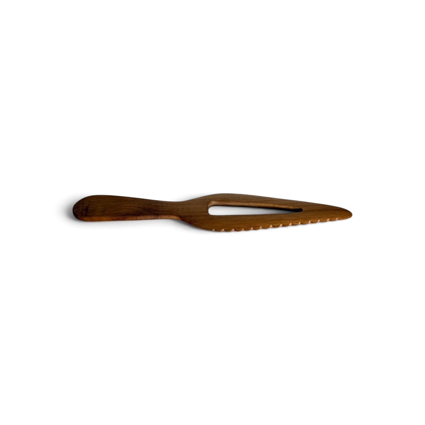 Serrated Teak Pastry Server