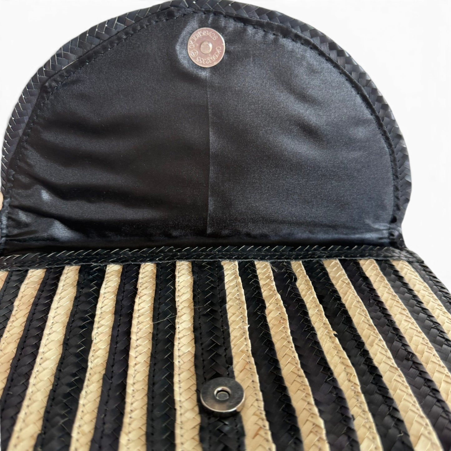 Sophia Palm Clutch - Striped