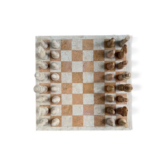 Amber Marble Chess Set