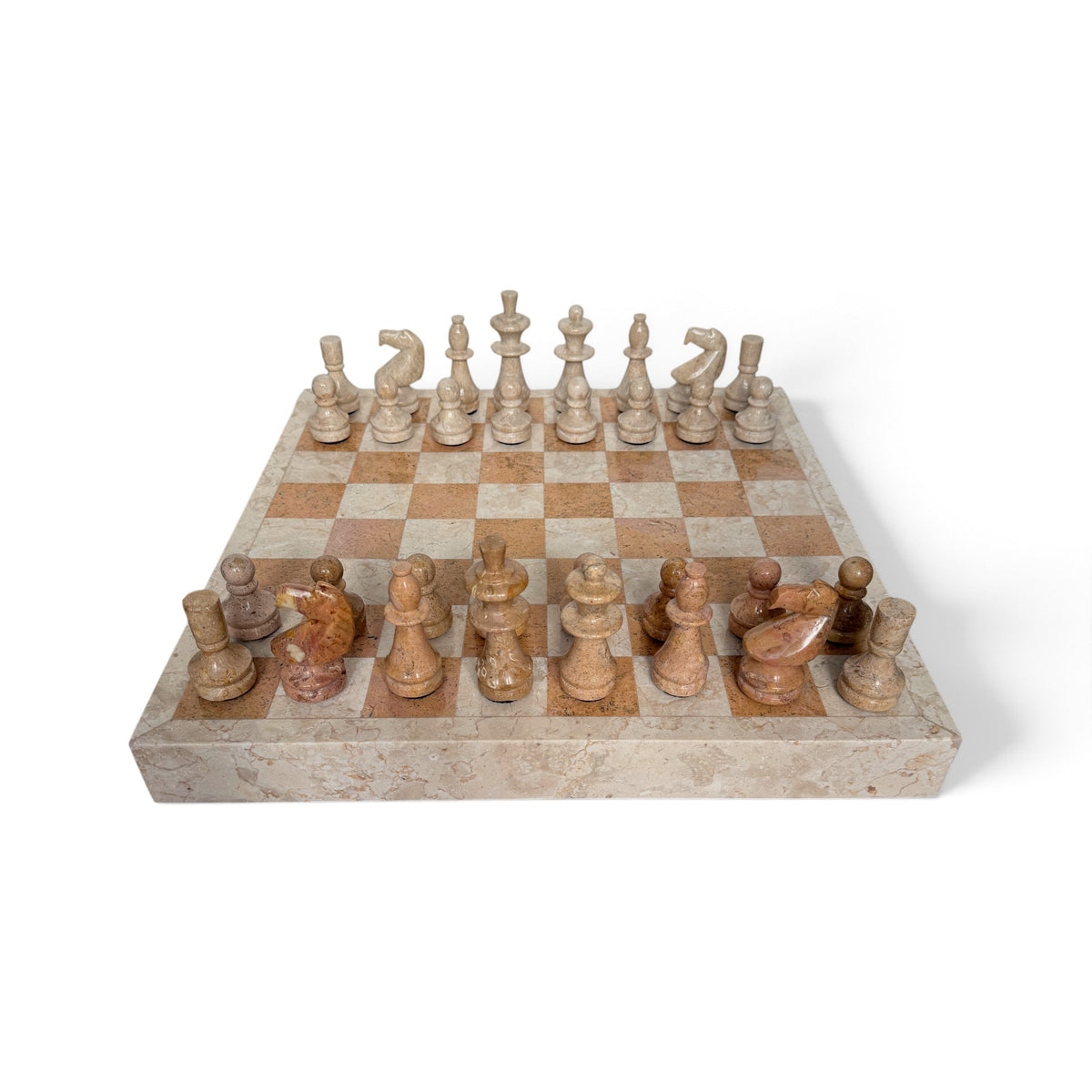 Amber Marble Chess Set
