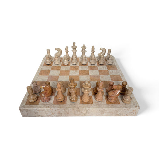Amber Marble Chess Set