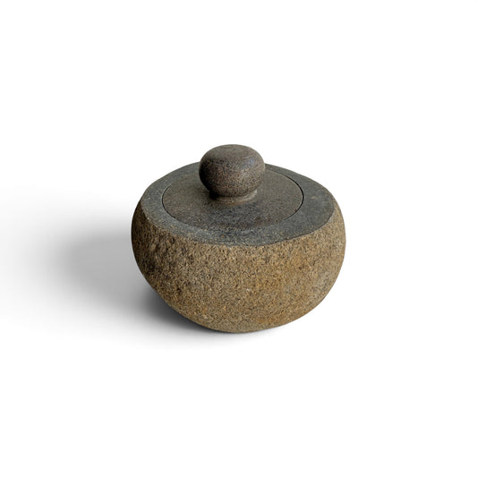 River Stone Lidded Vessel
