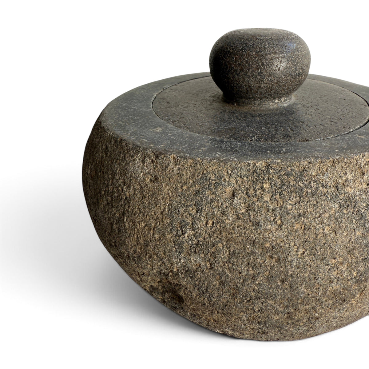 River Stone Lidded Vessel