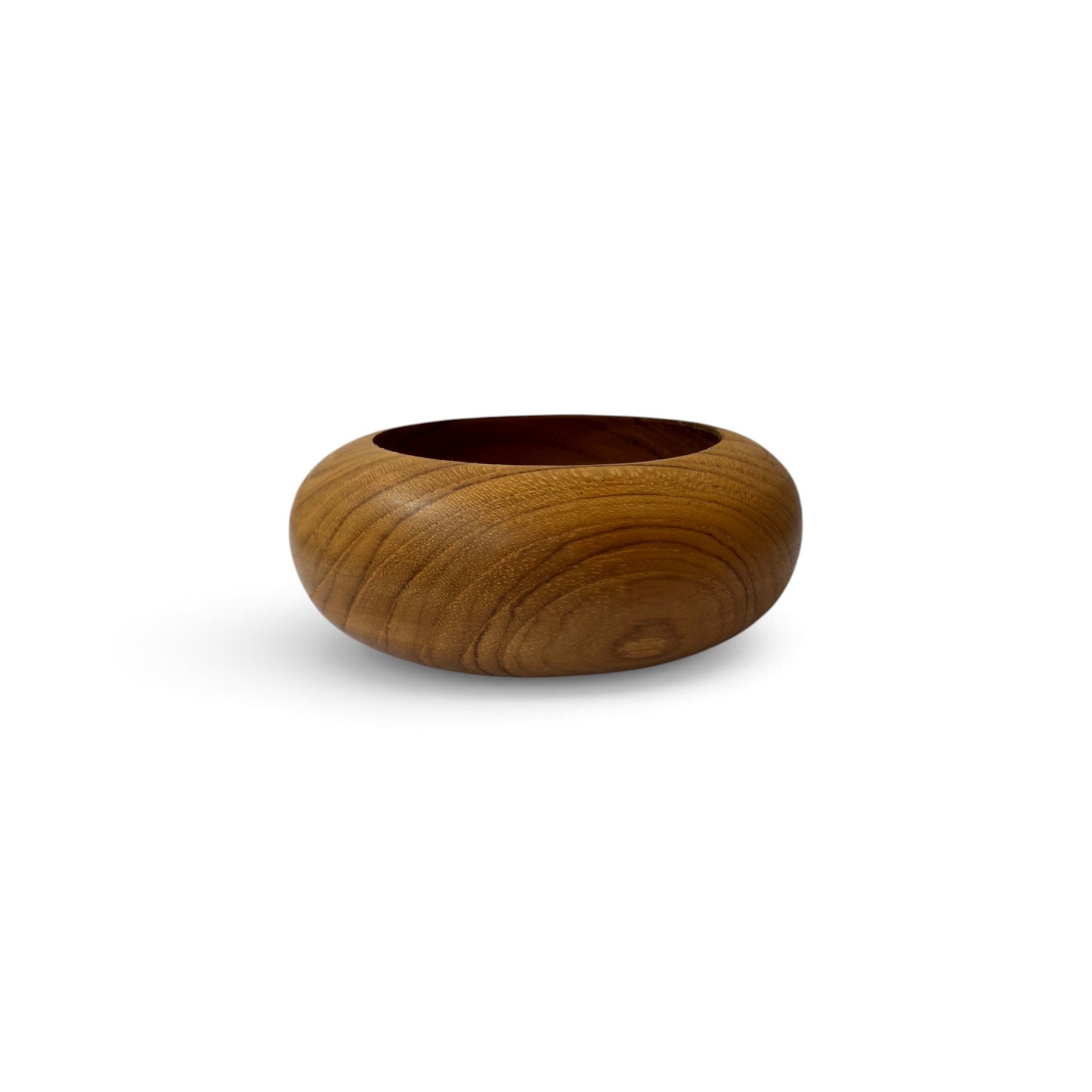 Pebbled Teak Nesting Bowl