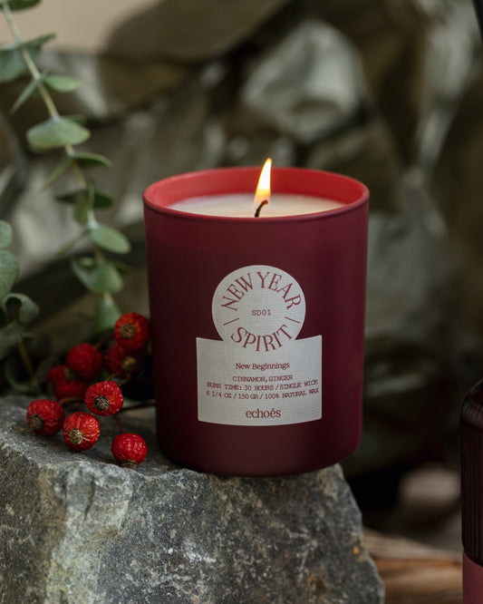 New Year Spirit - Small Size Natural Candle