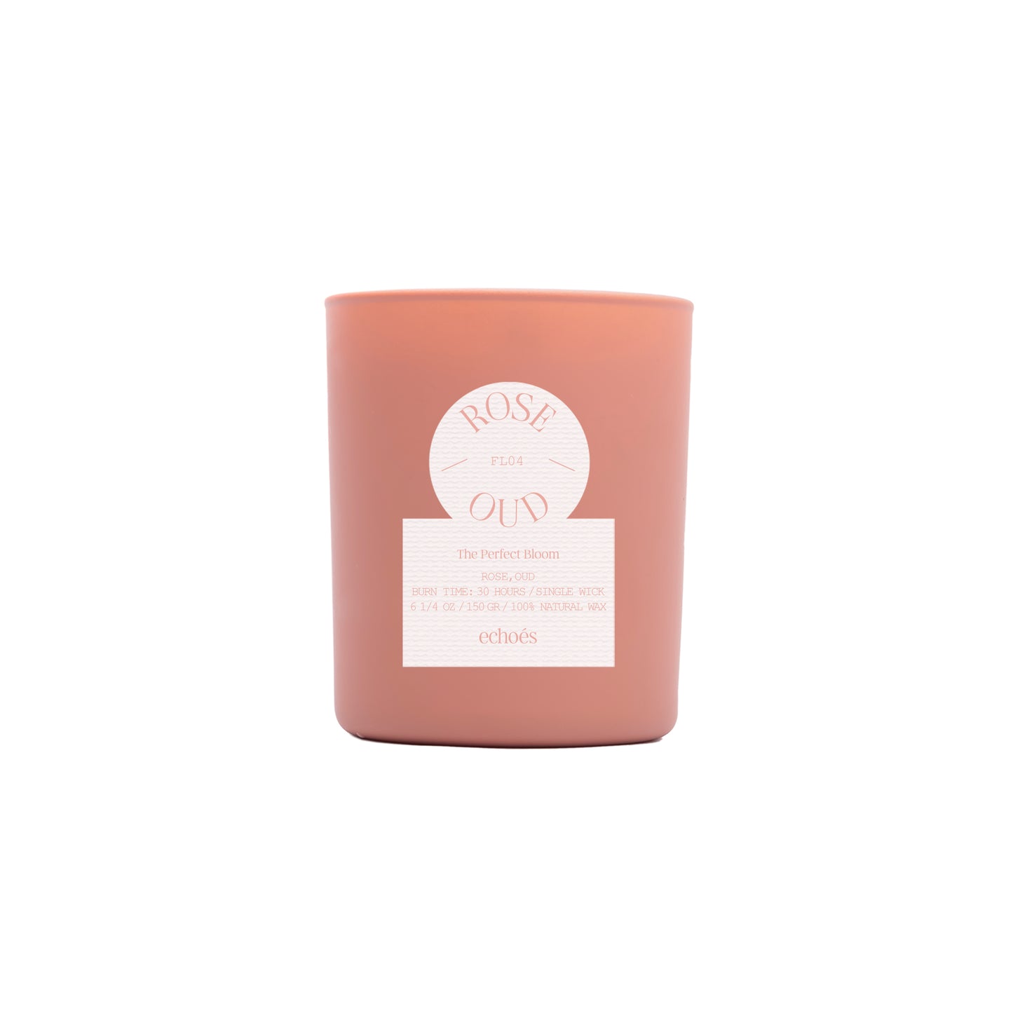 Rose & Oud - Small Size Natural Candle