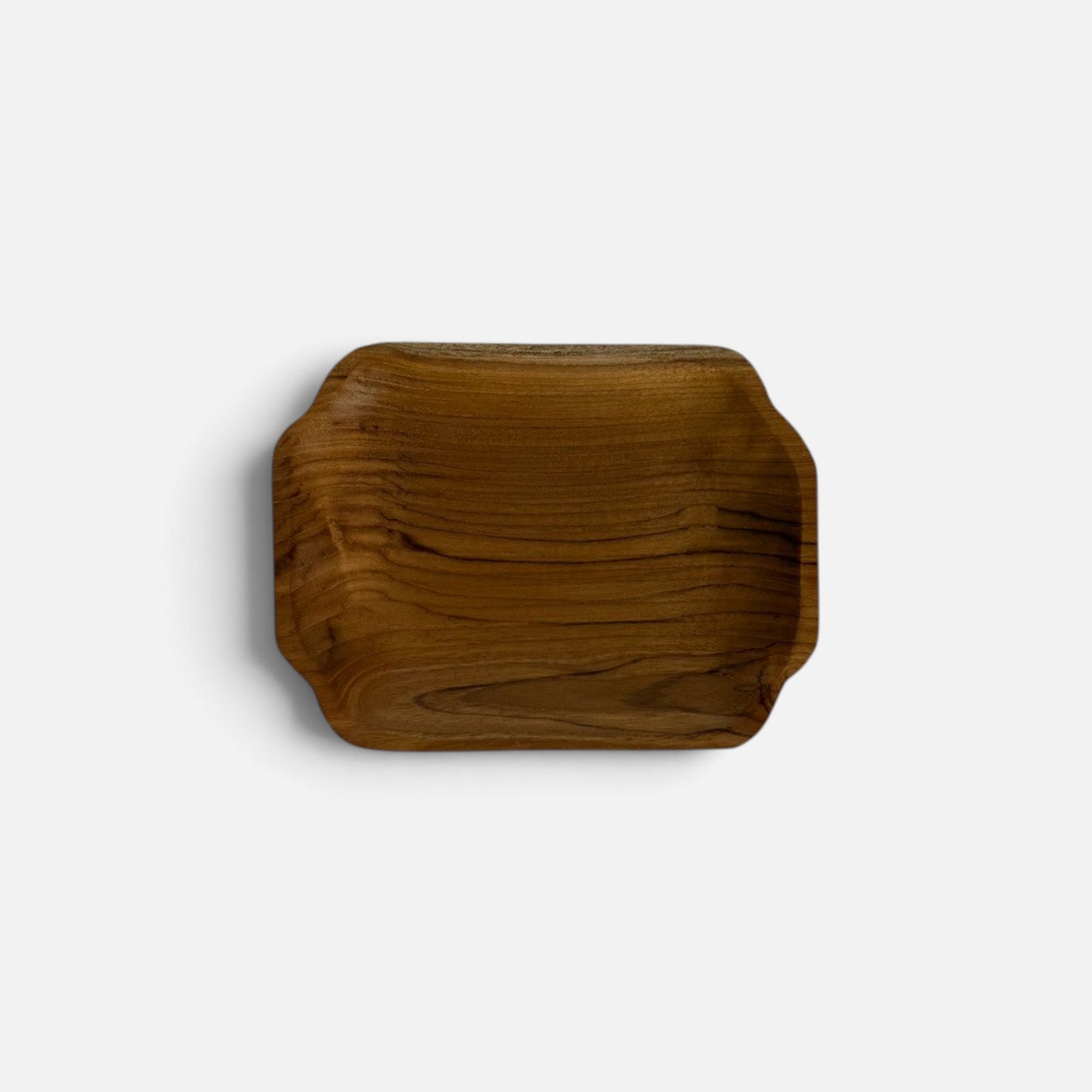 Geometric Teak Plate