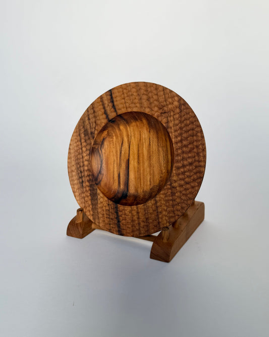 Artisan Honeycomb Teak Plate