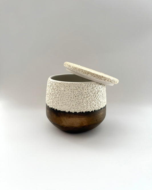 Artisan Lava Jar with Lid