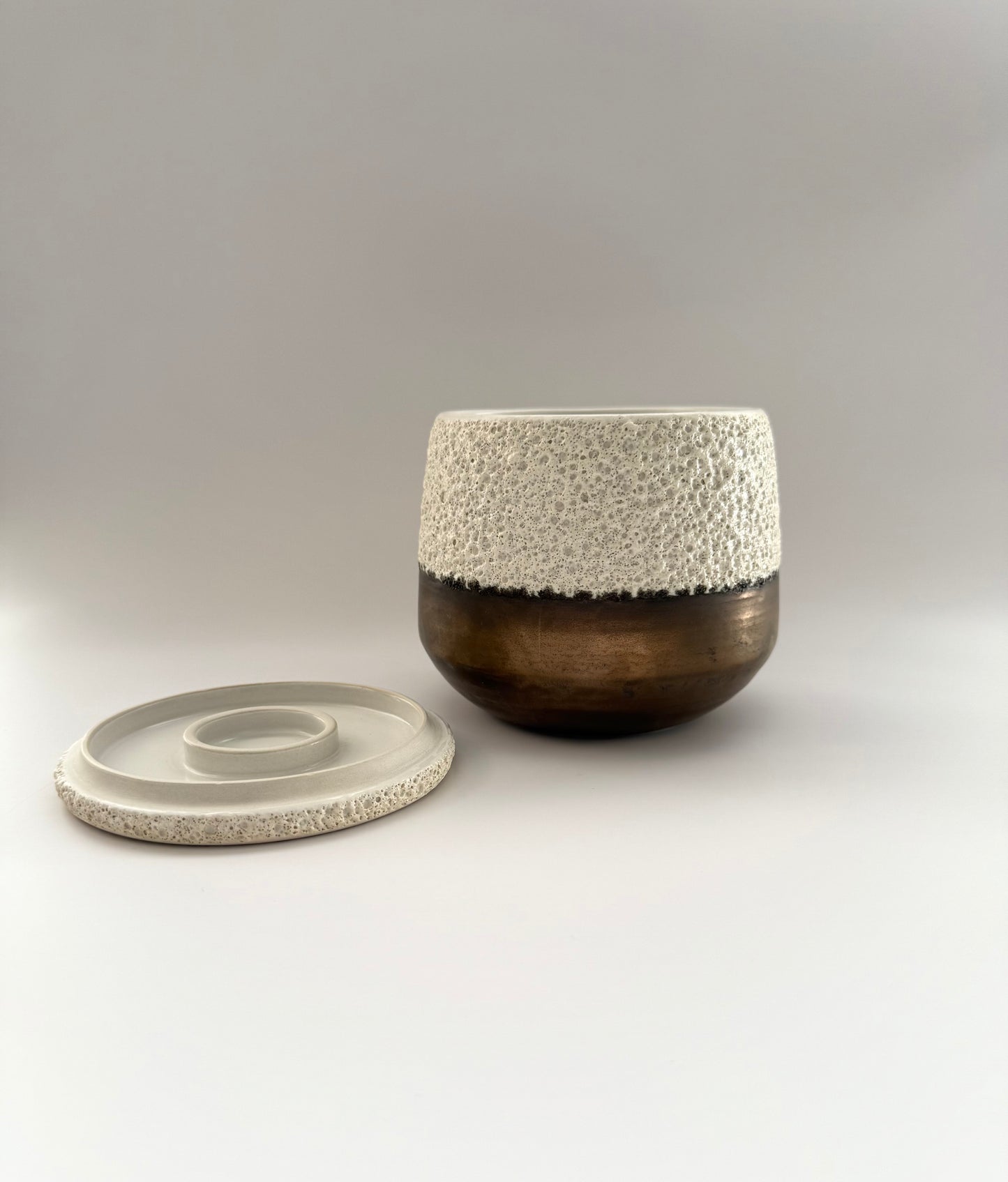 Artisan Lava Jar with Lid