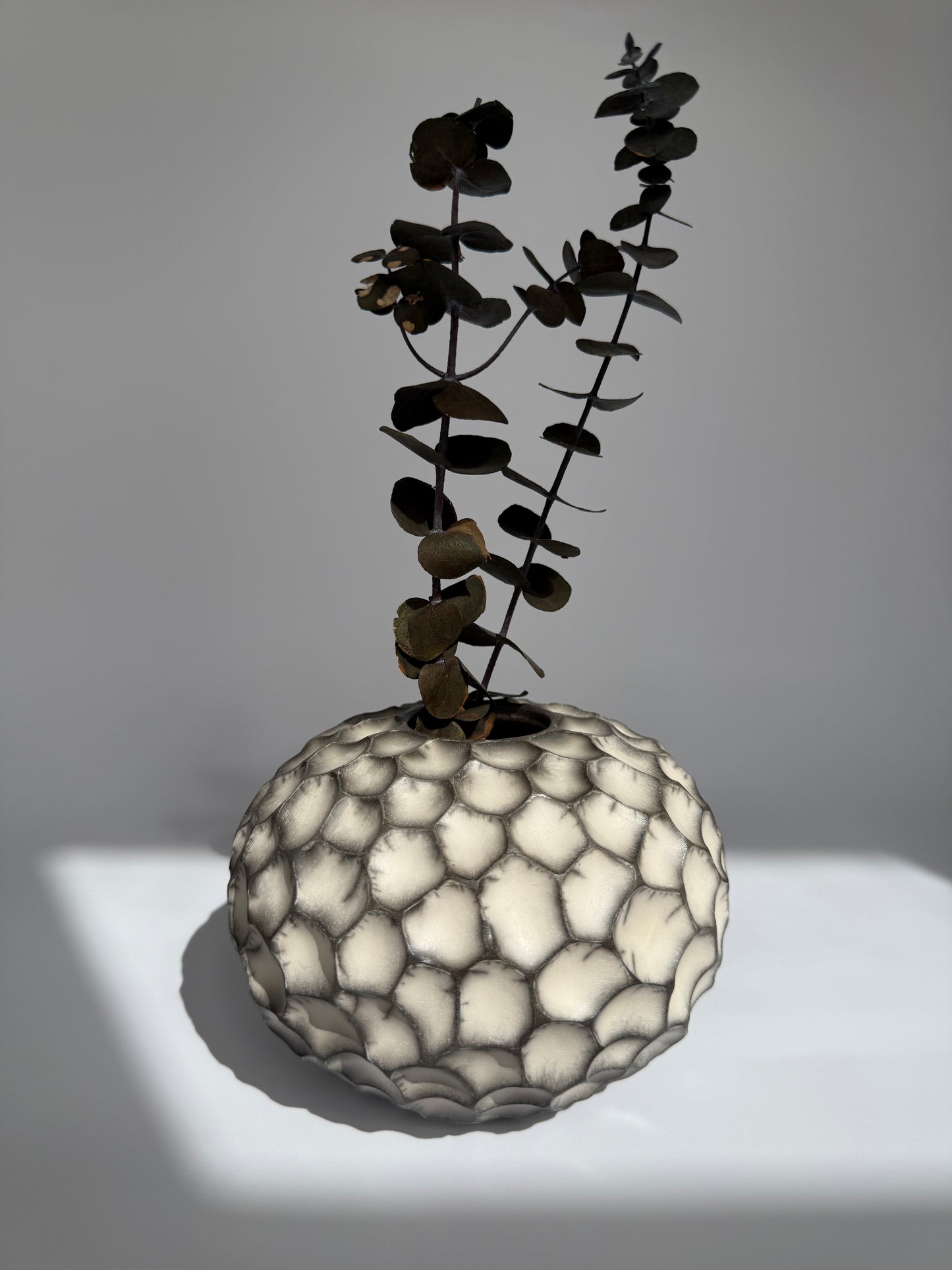 Honeycomb Raku Vase