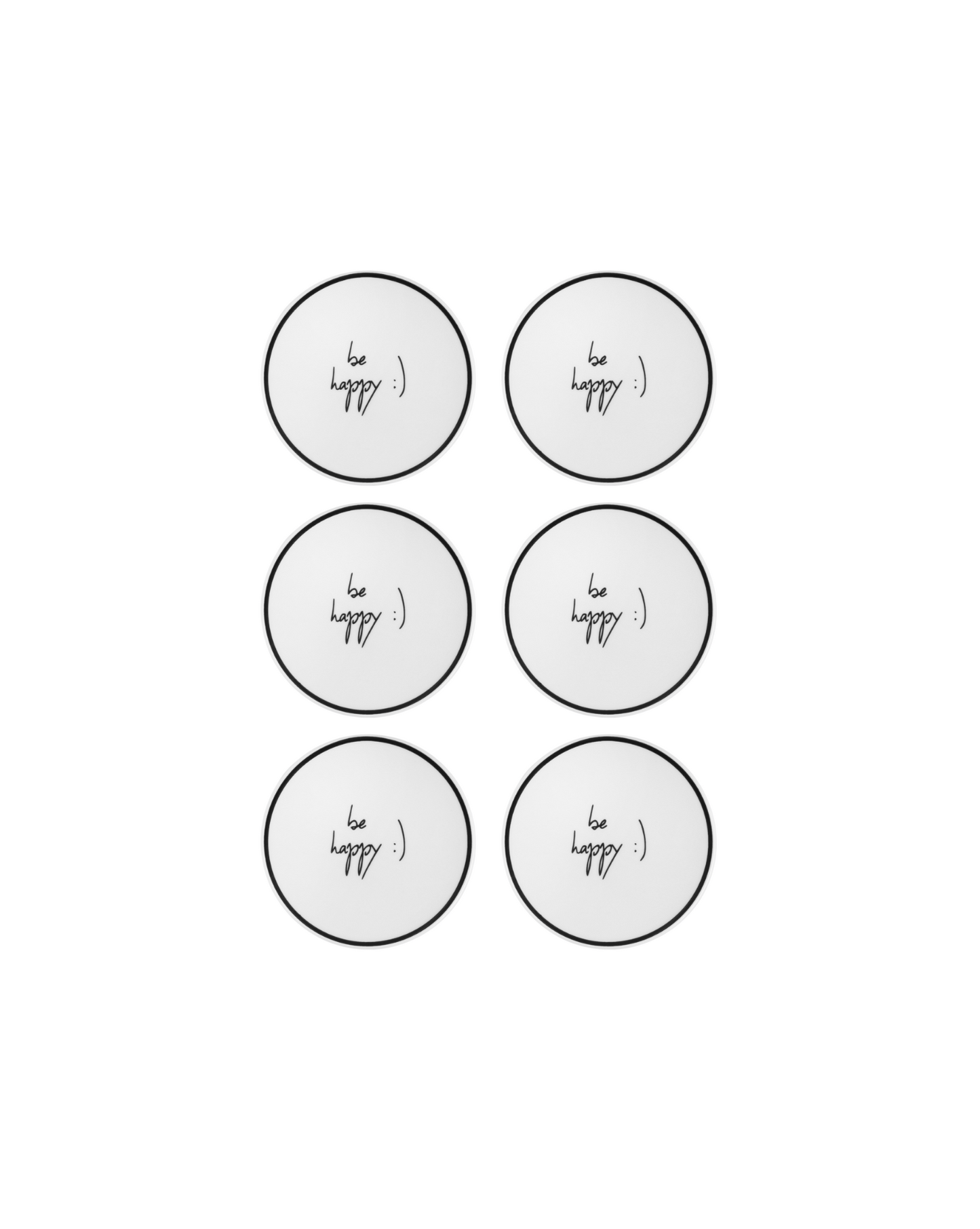Be Happy - Coasters (set of 6)