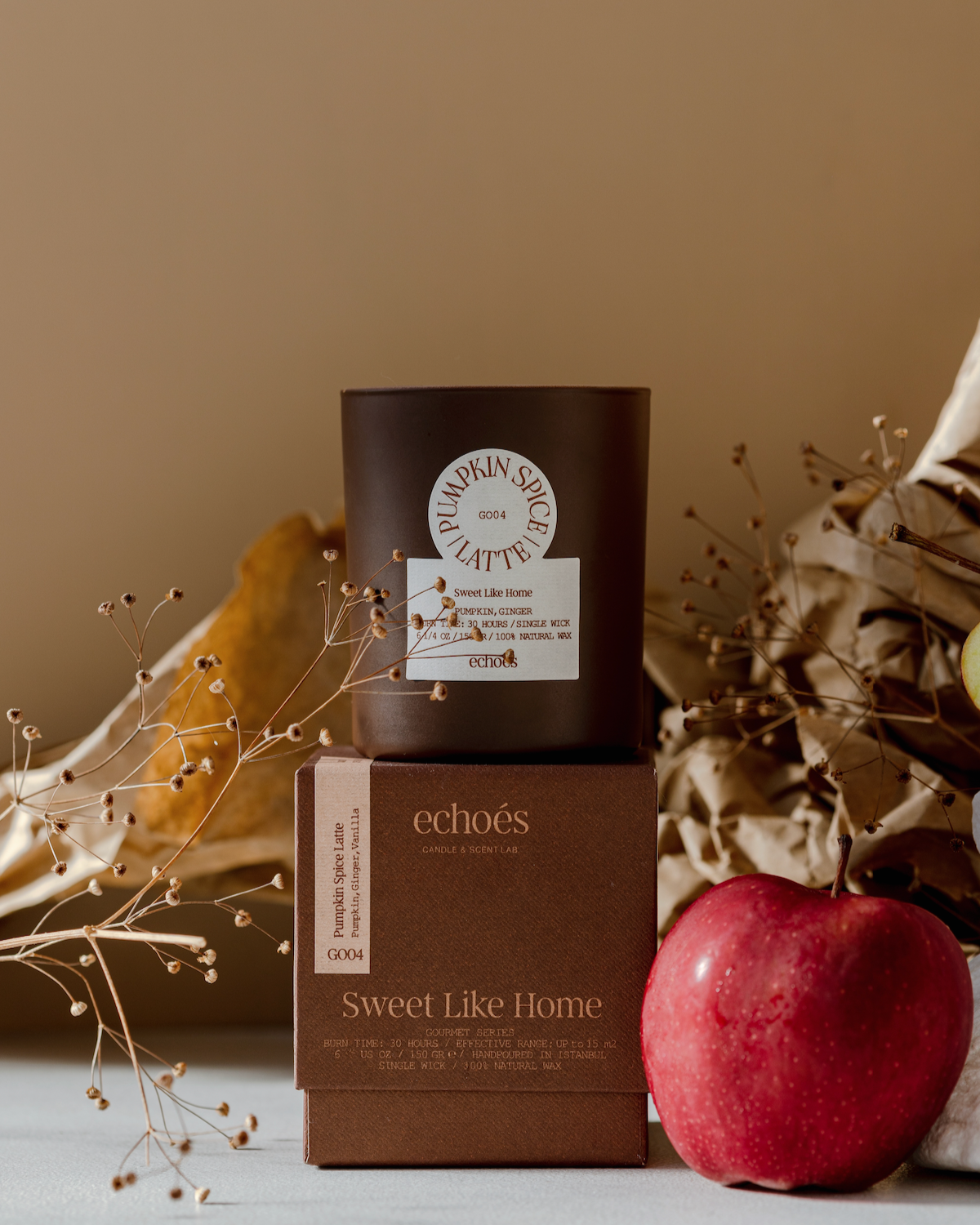 Pumpkin Spice Latte - Small Size Natural Candle