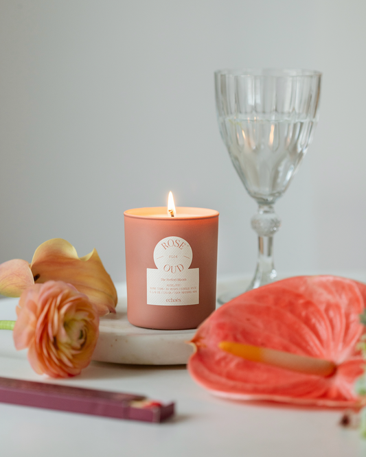 Rose & Oud - Small Size Natural Candle