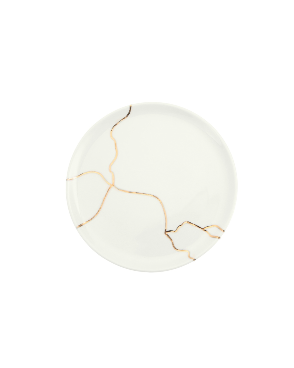 Kintsugi-Inspired Spirits Side Plate - Gold Banded