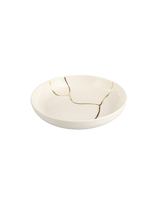 Kintsugi-Inspired Spirits Bowl - Gold Banded