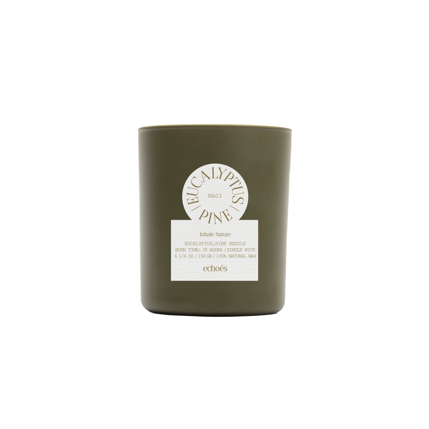 Eucalyptus & Pine - Small Size Natural Candle