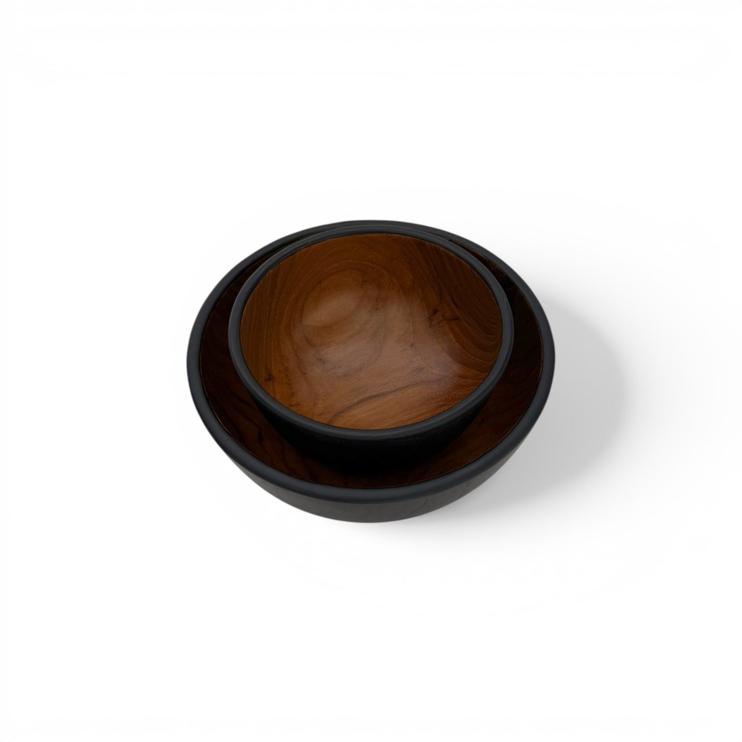 Dual-Tone Teak Bowl