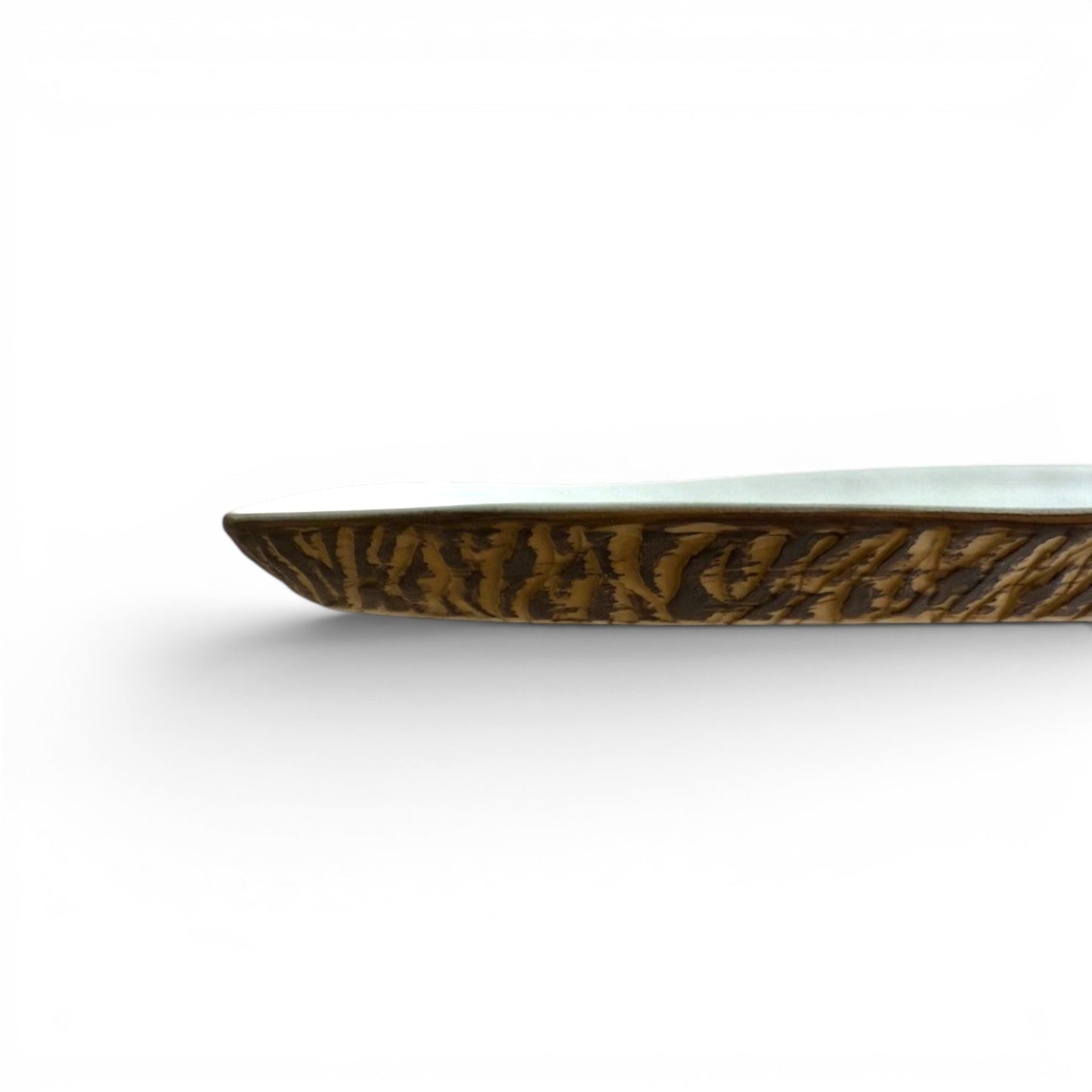 Textured Elongated Stoneware Platter