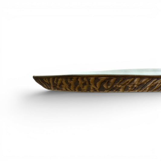 Textured Elongated Stoneware Platter