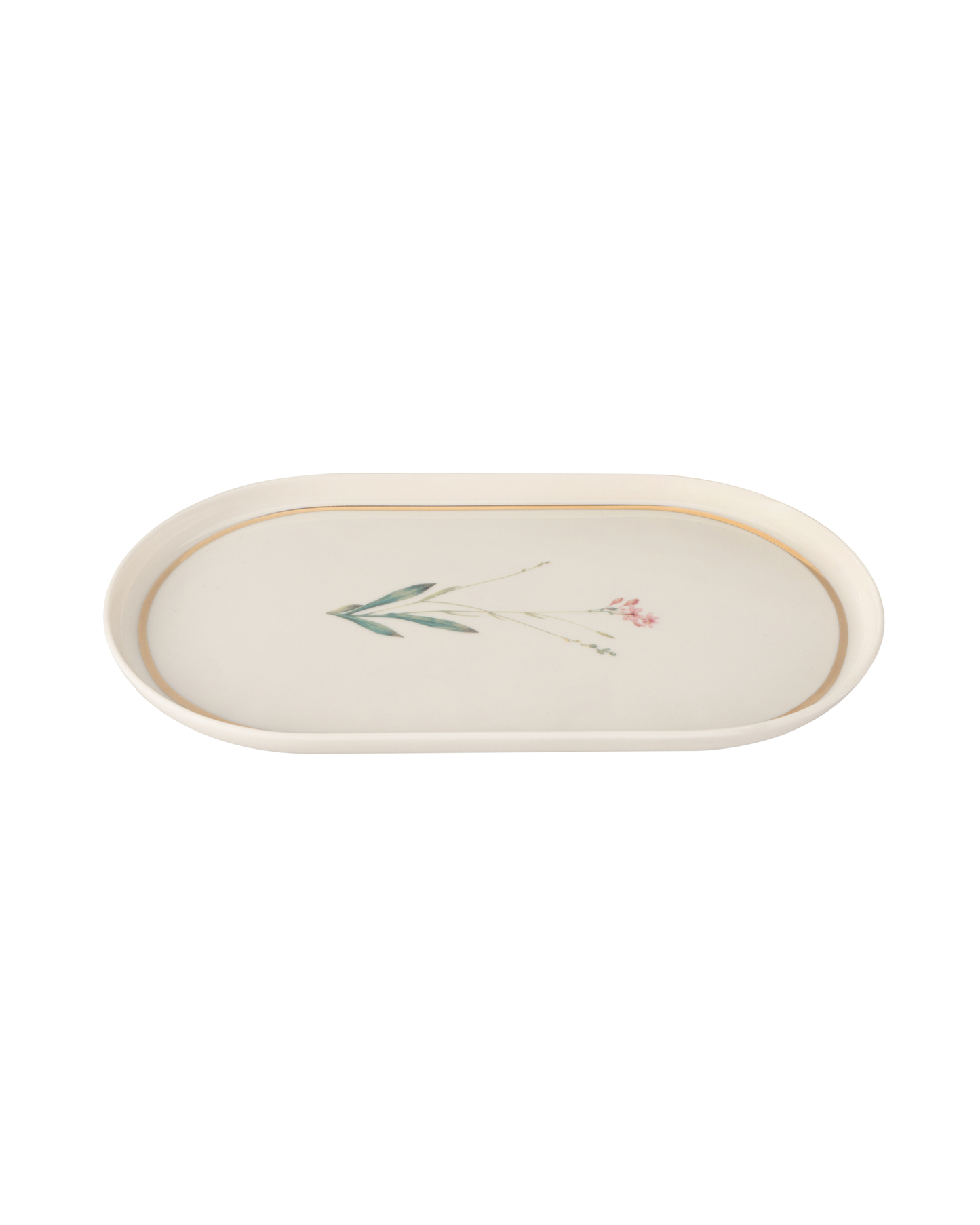 Botanical Large Oval Plate - Pink Wildflower