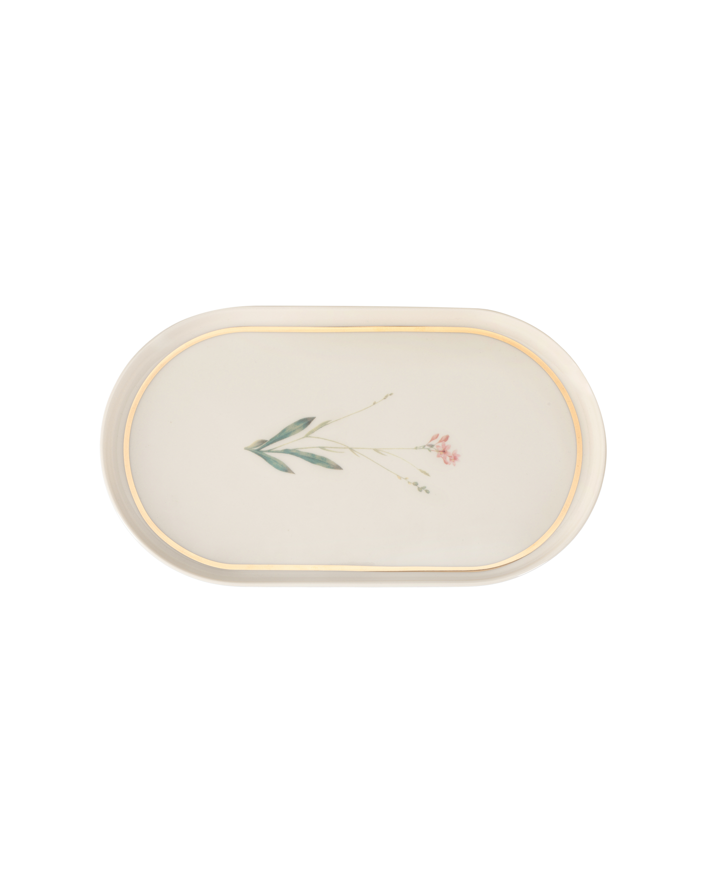 Botanical Large Oval Plate - Pink Wildflower
