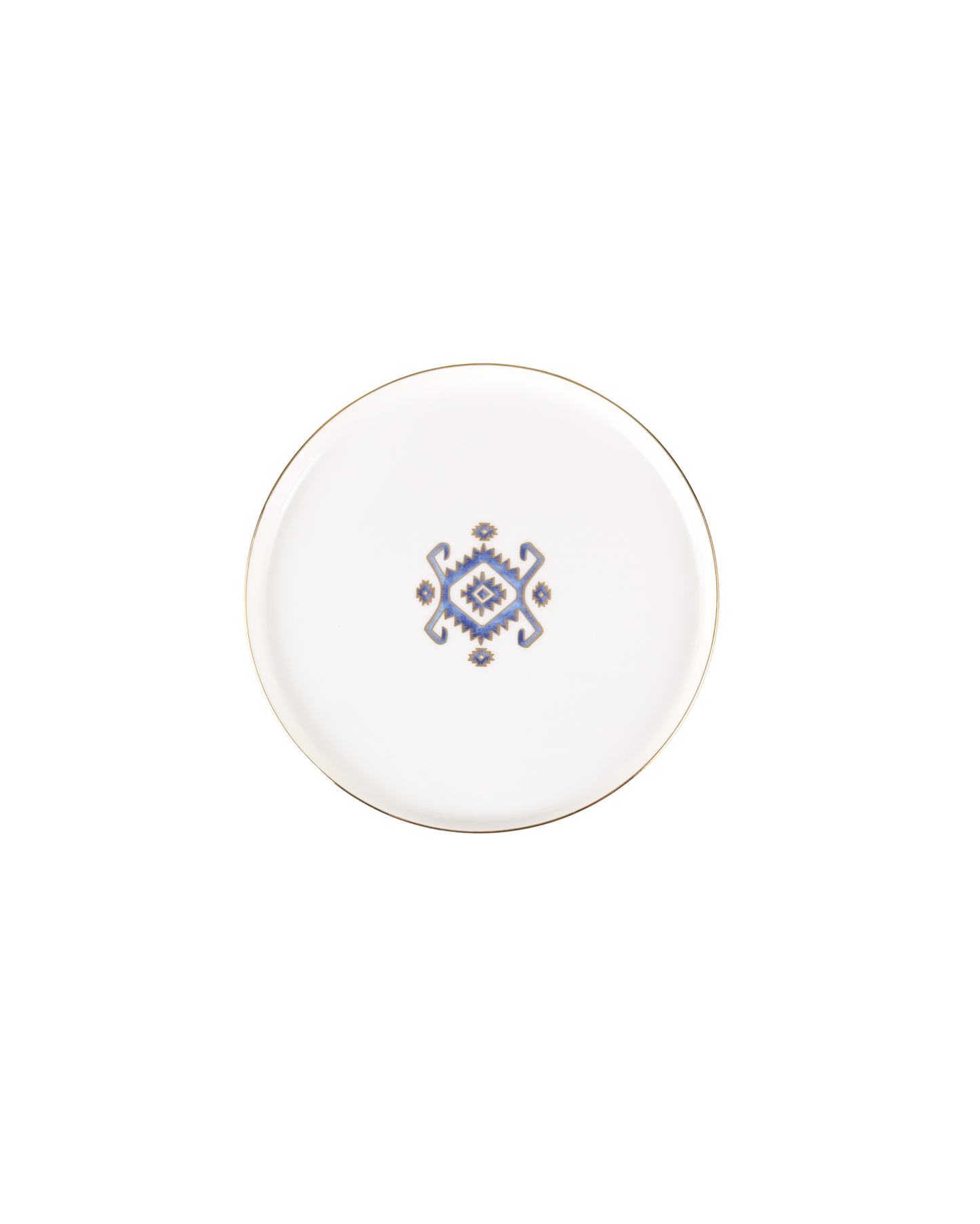 Arabesque Medallion Flat Plate - Blue
