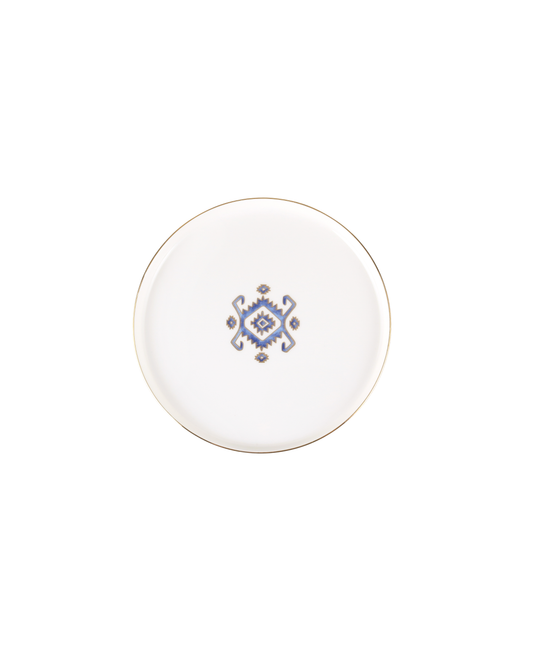Arabesque Medallion Flat Plate - Blue