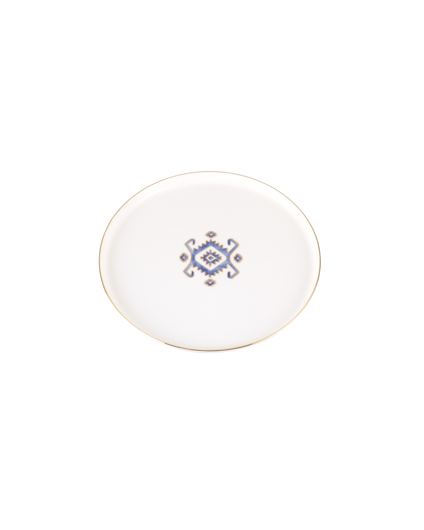 Arabesque Medallion Flat Plate - Blue