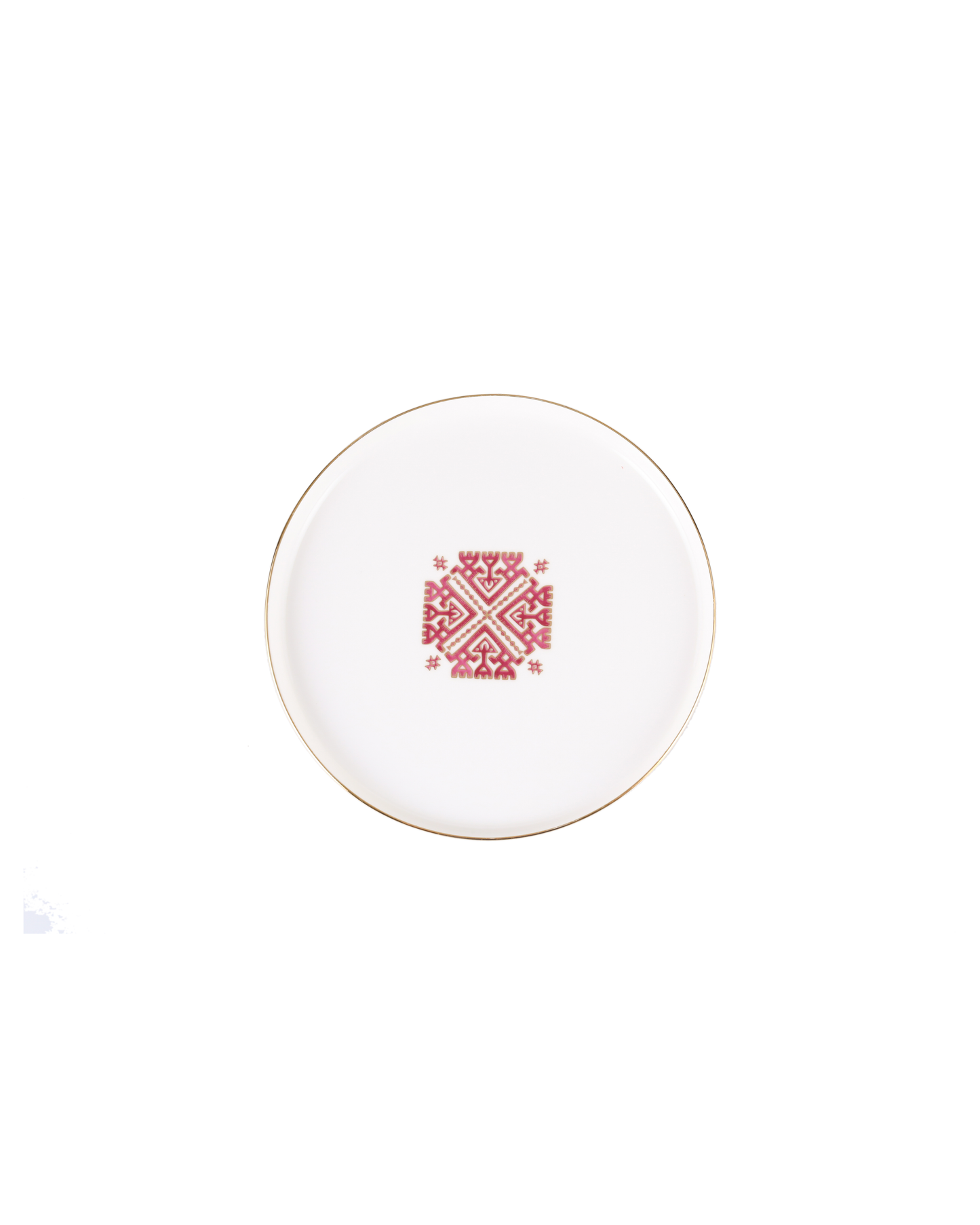Arabesque Medallion Flat Plate - Red