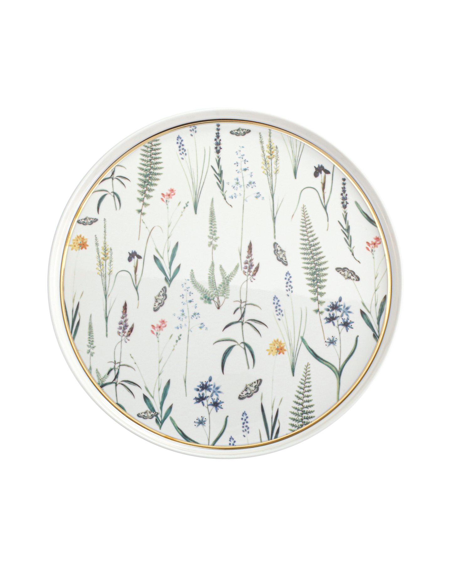 Botanical Collection 28cm Main Plate - Wildflower and Butterfly Porcelain - Spring Tableware Malta - ADORN