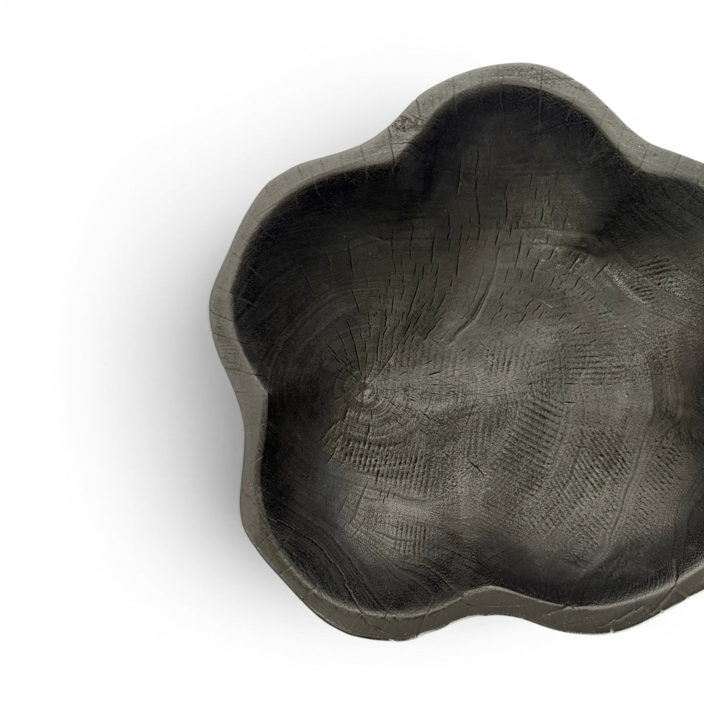 Wavy Teak Wood Bowl
