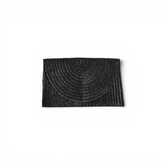 Sophia Palm Clutch - Black
