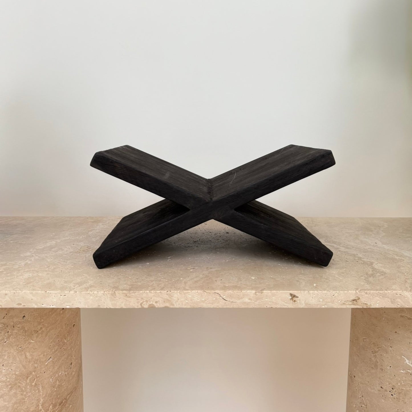 Sculptural Mango Wood Book Stand