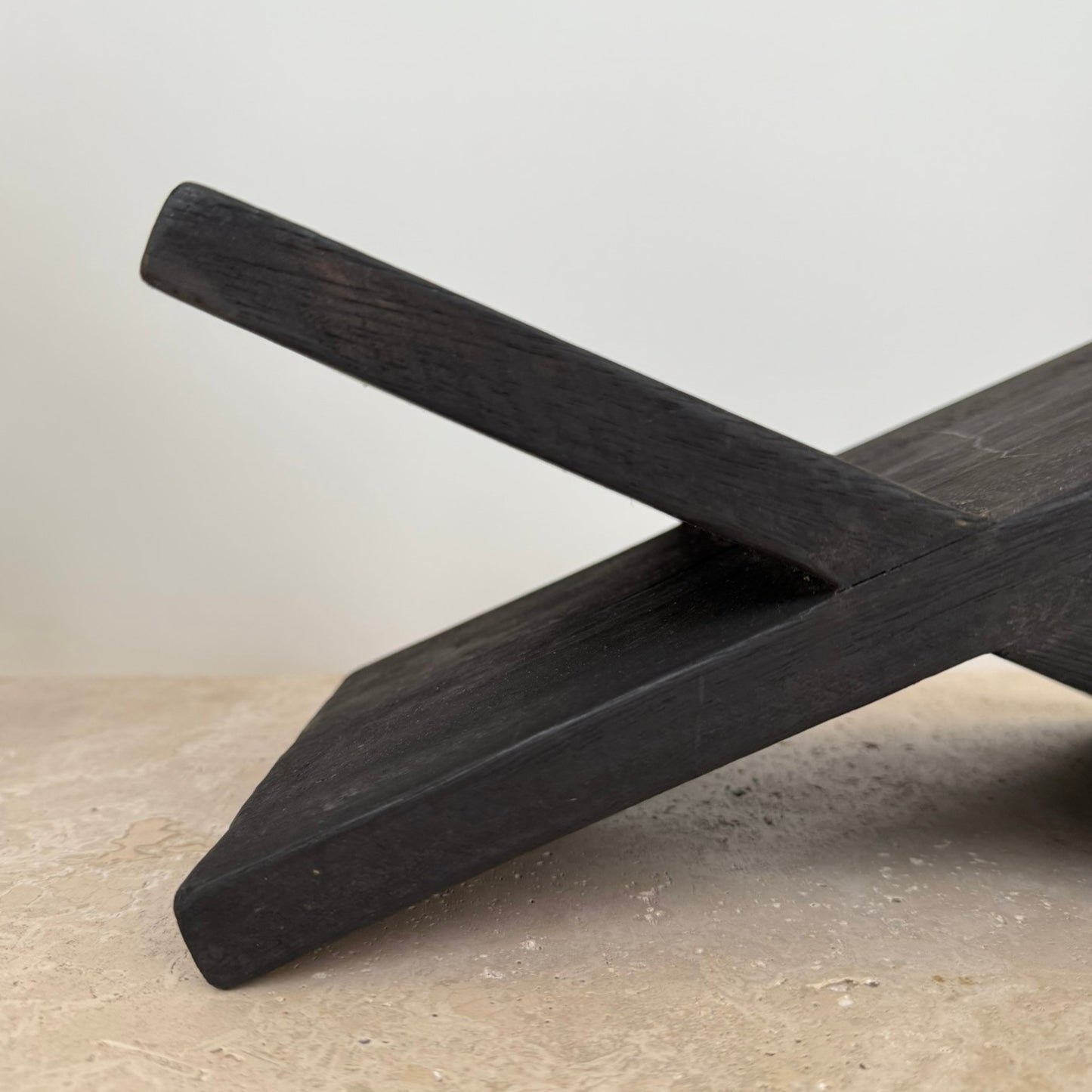 Sculptural Mango Wood Book Stand