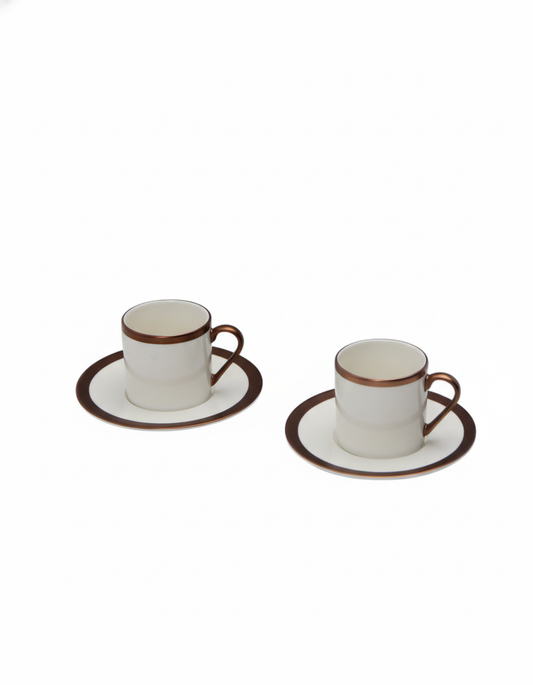 Copper Line Coffee Cups - Set of 2